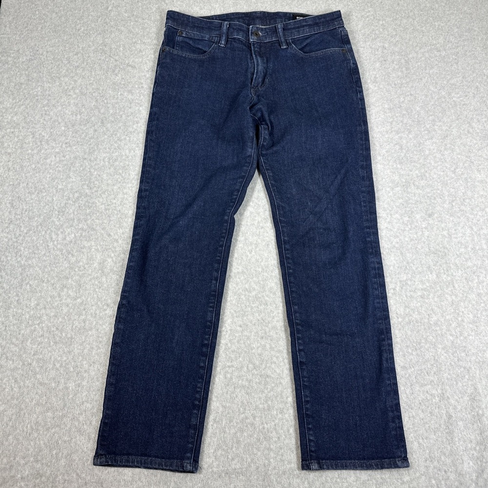 Bonobos Men's Slim Straight Jeans in Dark Blue Denim